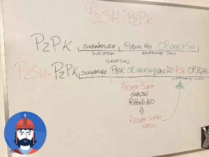 Frame del video Bitcoin in Action — Come è formata una transazione P2SH-P2PK