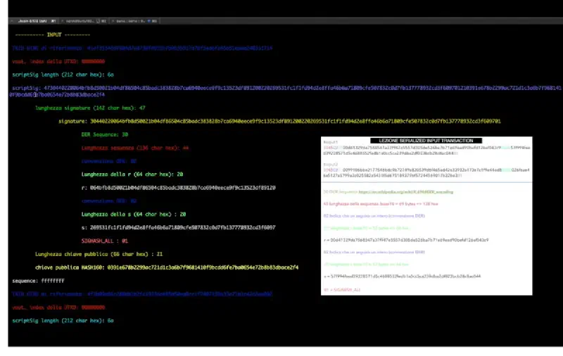Esempio delvideo corsoe dellibro Bitcoin dalla teoria alla pratica